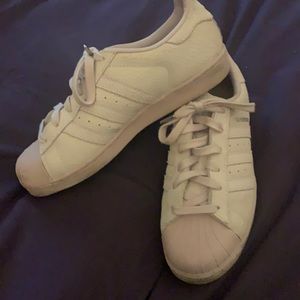 Adidas pink Superstar sneakers